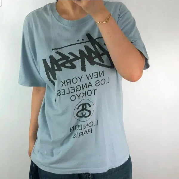 [BUNJANG] Stussy Blue T-Shirt / 스투시)불루 티셔츠
