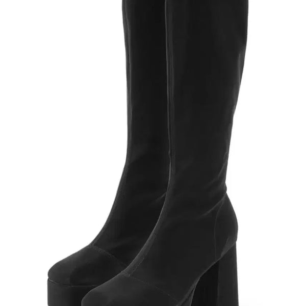 [BUNJANG] GRL Ultra Stretch Chunky Heel Long Boots / 그레일 grl 울트라 스트레치 청키힐 롱 부츠 구두 [gd1494] 스나계 리즈리사