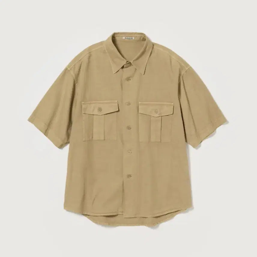 [BUNJANG] Auralee Gabardine Short-Sleeve Shirt Beige (Size 4) / 25ss오라리 AURALEE 개버딘 반팔 셔츠 베이지(4)