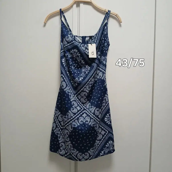 [BUNJANG] CIDER Bandana Pattern Sleeveless Mini Dress / 새) CIDER 반다나 패턴 나시 바캉스 원피스