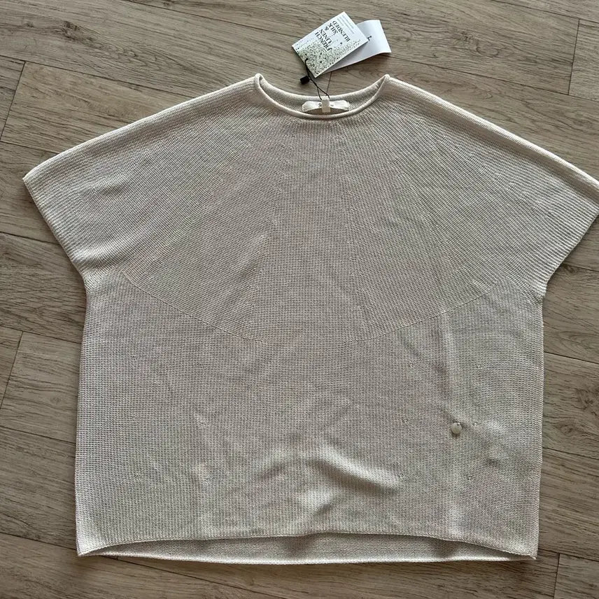 [BUNJANG] Zisstudio French Linen Silk Branding Whole Garment Sleeveless Knit / 지스튜디오 프렌치린넨 실크브렌딩 홀가먼트 민소매니트