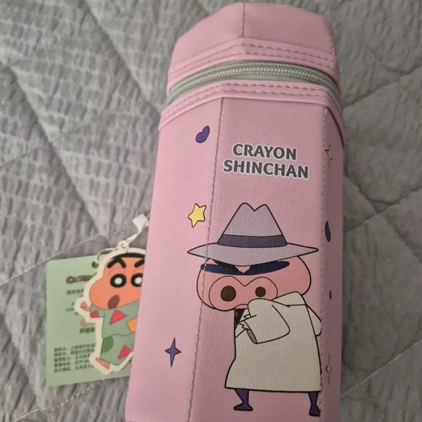 [BUNJANG] Crayon Shin-chan Pencil Holder Pen Case Pink / 짱구는못말려 연필꽂이 필통 핑크(무료배송)
