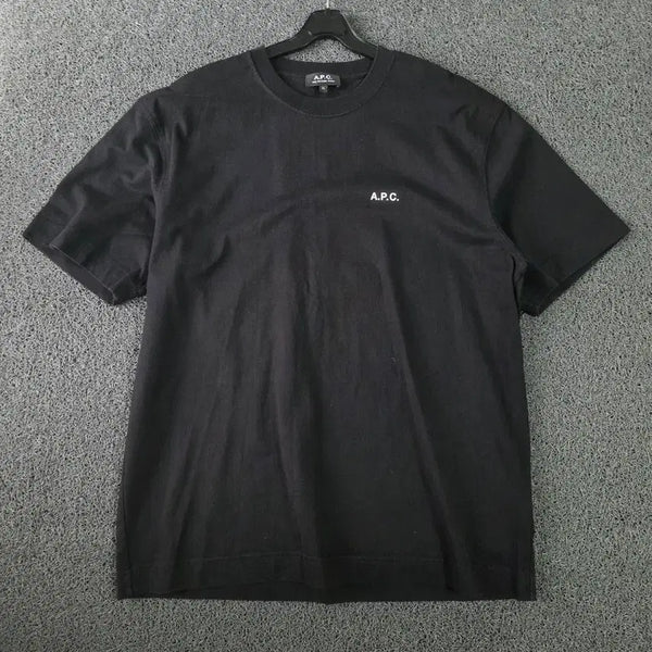 [BUNJANG] A.P.C. (A.P.C.) Logo Short Sleeve T-Shirt Black / A.P.C. 아페쎄 반팔티 블랙
