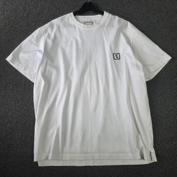 [BUNJANG] Wooyoungmi White Short Sleeve T-Shirt / 우영미 화이트 반팔 티셔츠