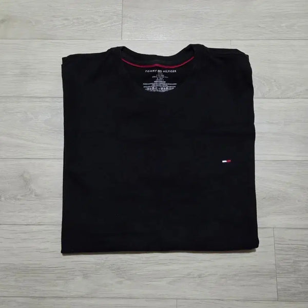 [BUNJANG] Tommy Hilfiger Core Flag Short Sleeve T-Shirt Black S / 타미힐피거 코어 플래그 반팔 티셔츠 블랙 S