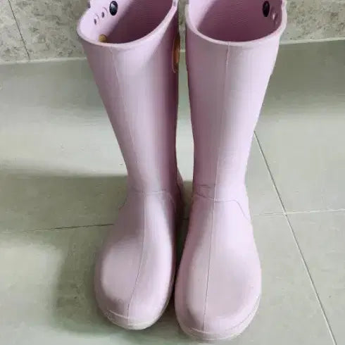 [BUNJANG] Crocs Pink Rain Boots W7 / 크록스 장화  W 7