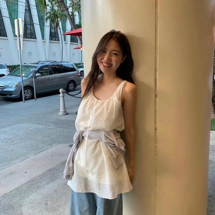 [BUNJANG] Tannat Shirring String One-piece Dress / 타낫 Shirring string one-piece