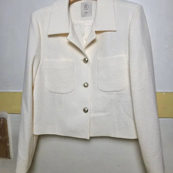 [BUNJANG] BRAND Tweed Jacket Ivory / [BRAND] 트위드 자켓  가슴48 길이50cm.   상태 좋아요 10만. 여