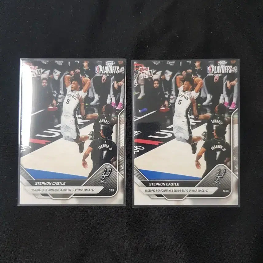 [BUNJANG] Topps Now Stephon Castle Playoff Cards (2) / Topps now 플레이오프 스테판 캐슬 카드 2장