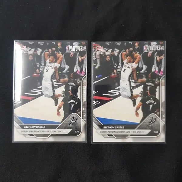 [BUNJANG] Topps Now Stephon Castle Playoff Cards (2) / Topps now 플레이오프 스테판 캐슬 카드 2장