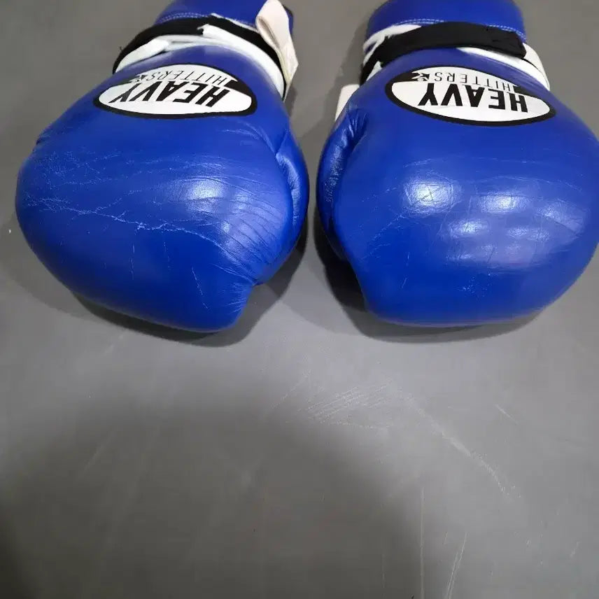 [BUNJANG] Heavy Hitter Lace Boxing Gloves 8oz - Blue / 복싱 글러브
