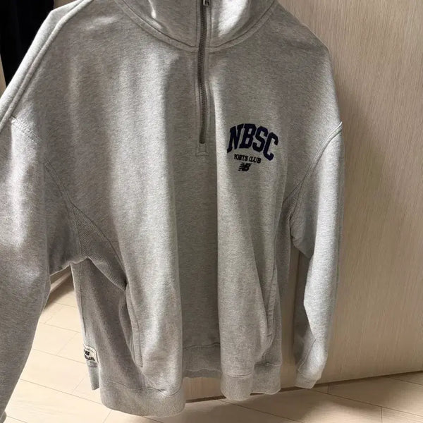 [BUNJANG] New Balance NBSC Grey Half-Zip Sweatshirt L / 뉴발란스 NBSC 그레이 하프집업 맨투맨 L