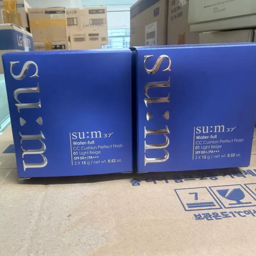 [BUNJANG] su:m37 Water-full CC Cushion SPF50+ PA+++ Shade 01 Light Beige / 2개) 숨37 워터풀 CC쿠션 21호 라이트 베이지