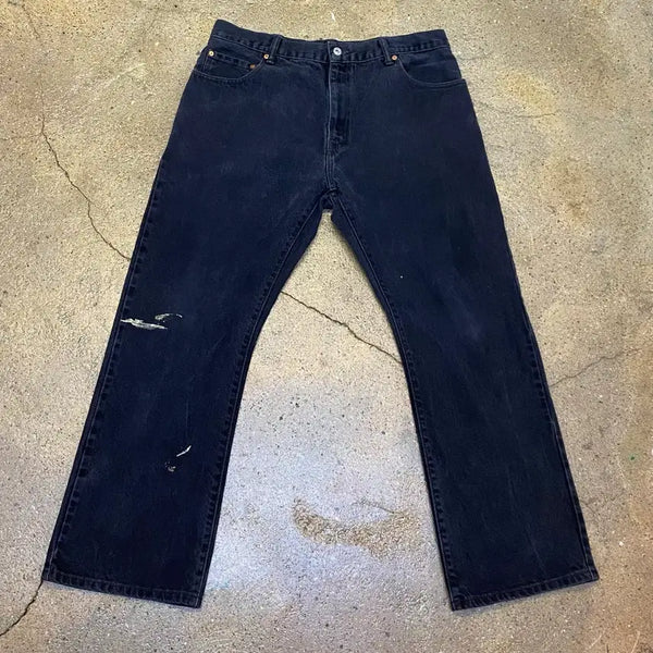 [BUNJANG] Levi's 517 Vintage Black Denim Jeans Pants / 미국빈티지 리바이스 517 청바지 블랙 진 데님 팬츠