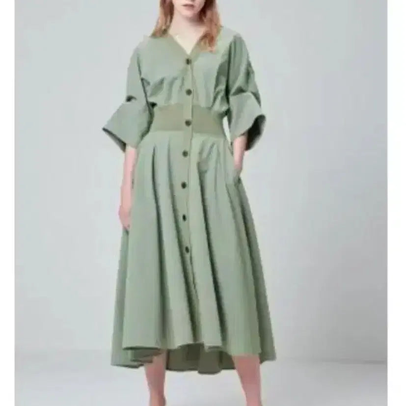 [BUNJANG] System Waist Banding Volume One-Piece Dress / 시스템 system 허리 밴딩 볼륨 원피스