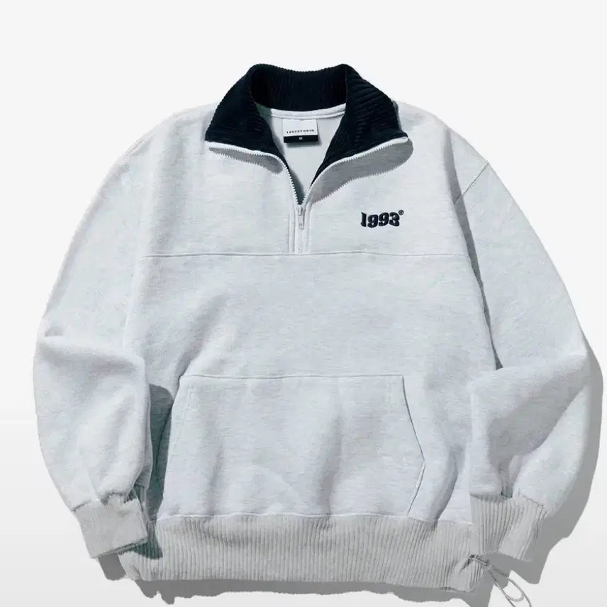 [BUNJANG] 1993 Studio Vintage Half Zip-Up Light Grey / 1993스튜디오 빈티지 반 집업_라이트그레이/1회착용