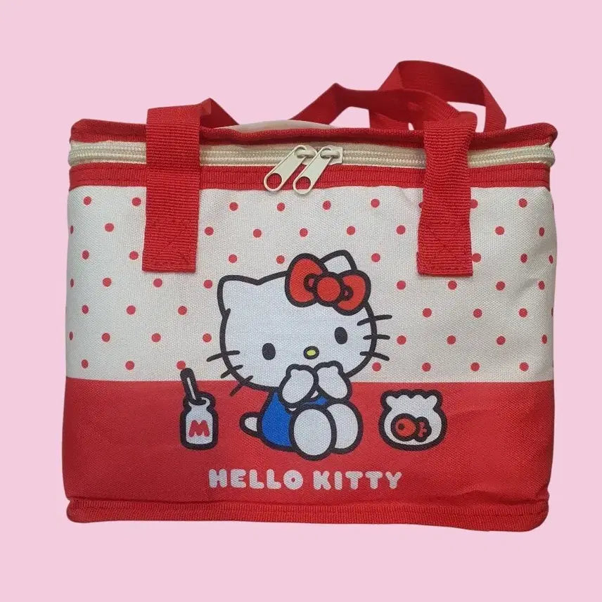 [BUNJANG] Clean & Clear Hello Kitty Insulated Bag Red / 아이깨끗해 헬로키티 보냉백 레드