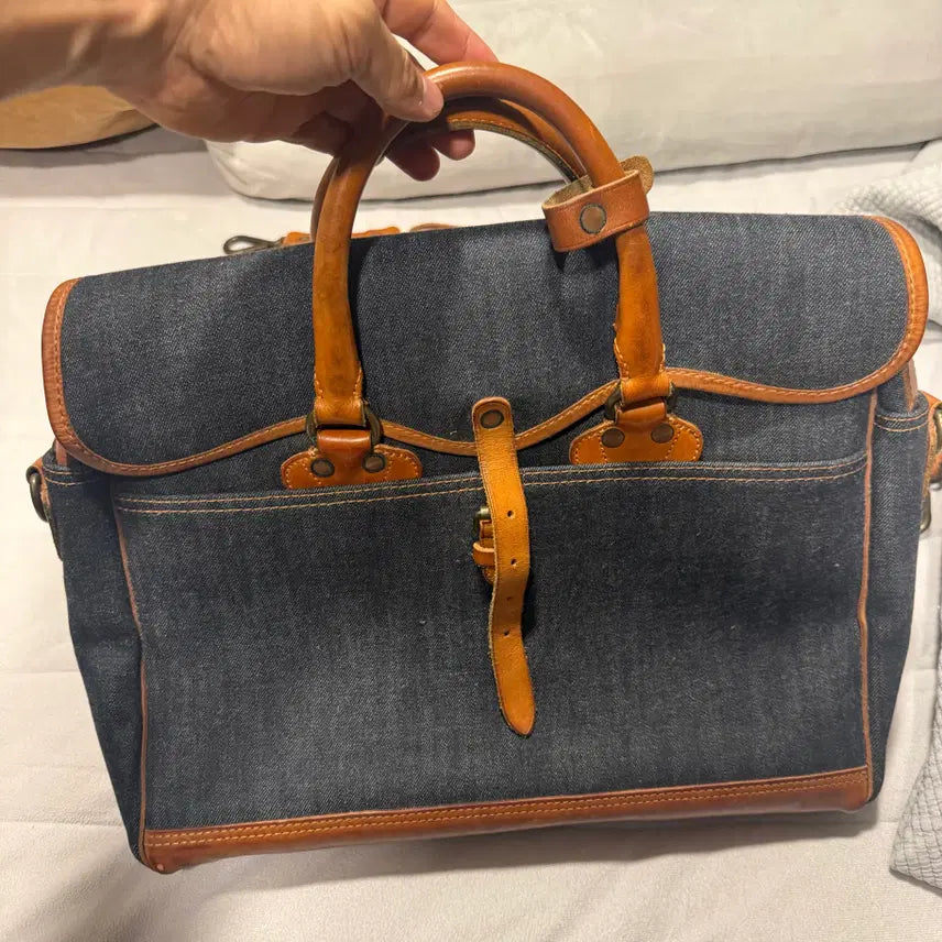 [BUNJANG] RRL Indigo Denim Tote Bag (Convertible Crossbody) / RRL, 더블알엘, 인디고 데님, 토트백(크로스백 가능)