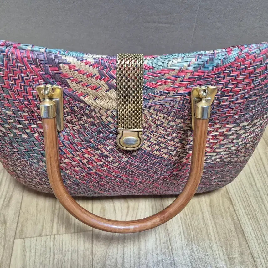 [BUNJANG] Vintage Rattan Handle Bag / 라탄 소재 핸들 백 빈티지 가방
