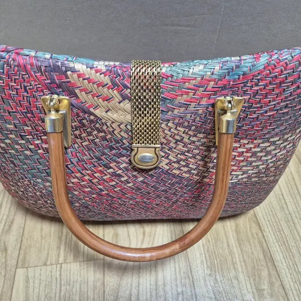 [BUNJANG] Vintage Rattan Handle Bag / 라탄 소재 핸들 백 빈티지 가방