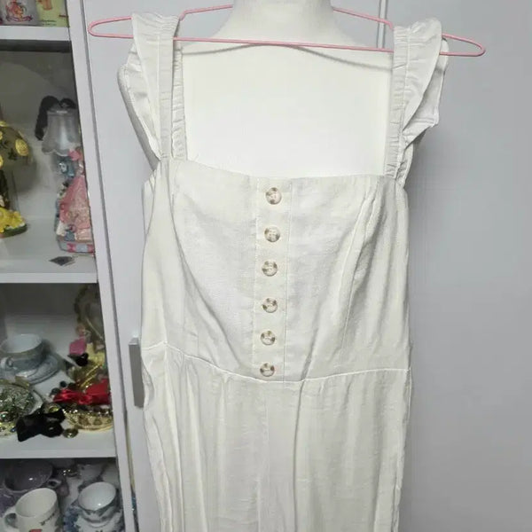 [BUNJANG] Privacy Please White Jumpsuit / 미국브랜드 Privacy Please 화이트 점프수트 원피스 팬츠