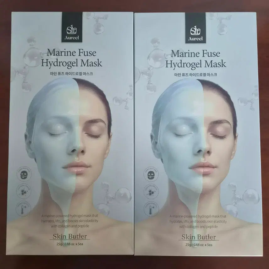[BUNJANG] Skin Butler Marine Fuse Hydrogel Mask (10 Sheets, 2 Boxes) / [새상품] 스킨버틀러 마린 퓨즈 하이드로겔 마스크 5매 2박스 일괄판매