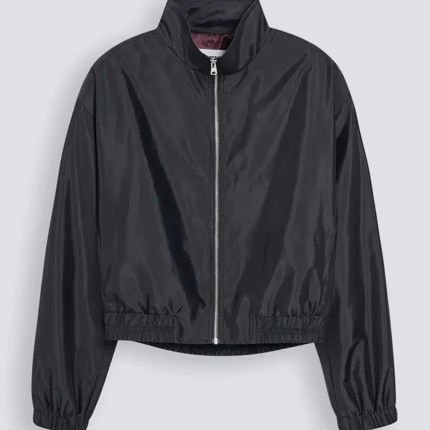 [BUNJANG] FRAGE Cropped Satin Blouson (M) / 프라게 X 이핏- 크롭 새틴 블루종 (M)