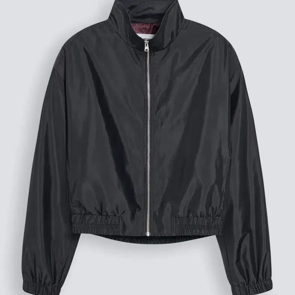 [BUNJANG] FRAGE Cropped Satin Blouson (M) / 프라게 X 이핏- 크롭 새틴 블루종 (M)