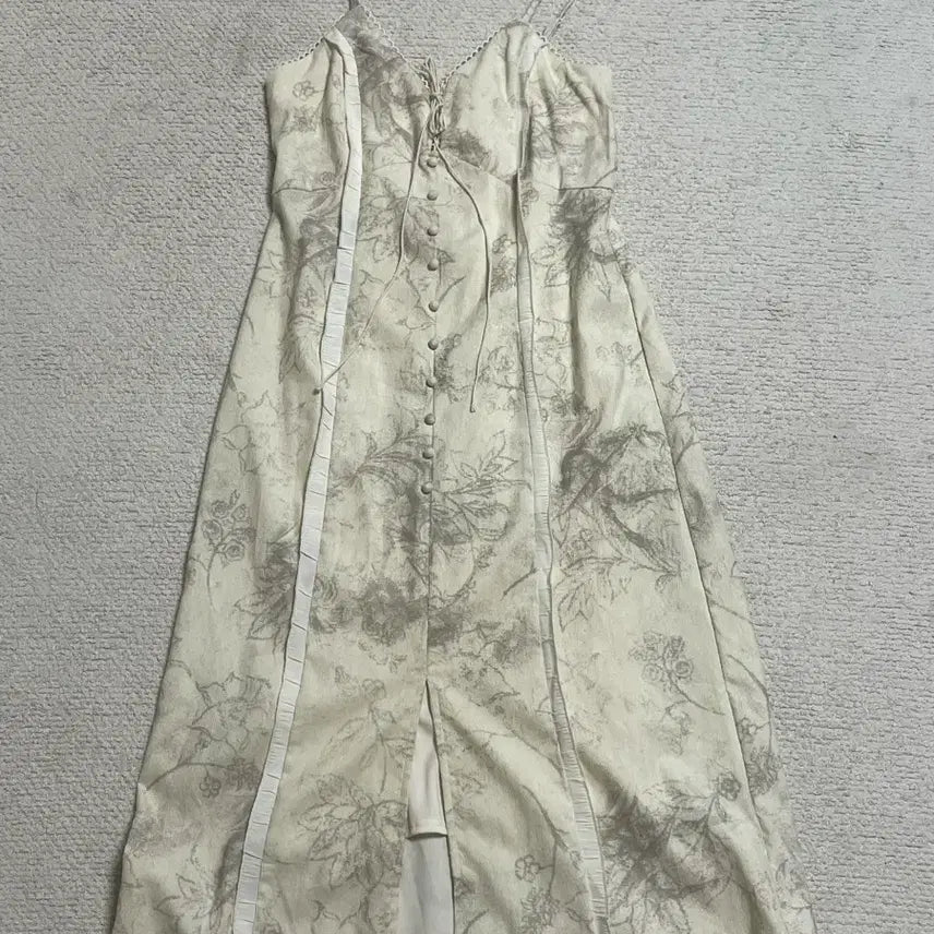 [BUNJANG] Vintage Floral Strap Long Dress / (상태최상)빈티지 플로럴원피스