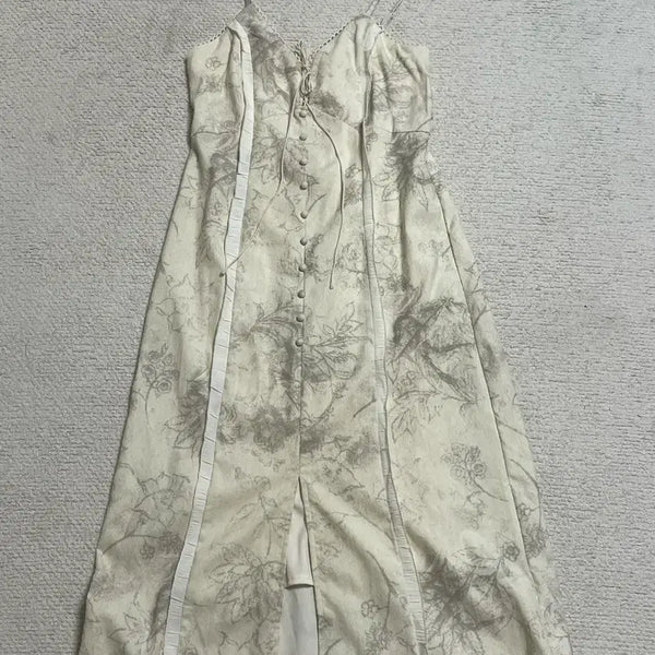 [BUNJANG] Vintage Floral Strap Long Dress / (상태최상)빈티지 플로럴원피스