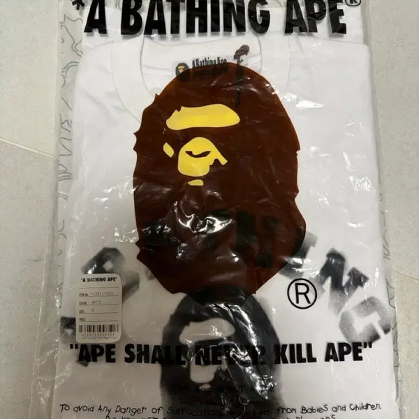 [BUNJANG] BAPE Long Sleeve T-Shirt White S / 베이프 롱슬리브 화이트