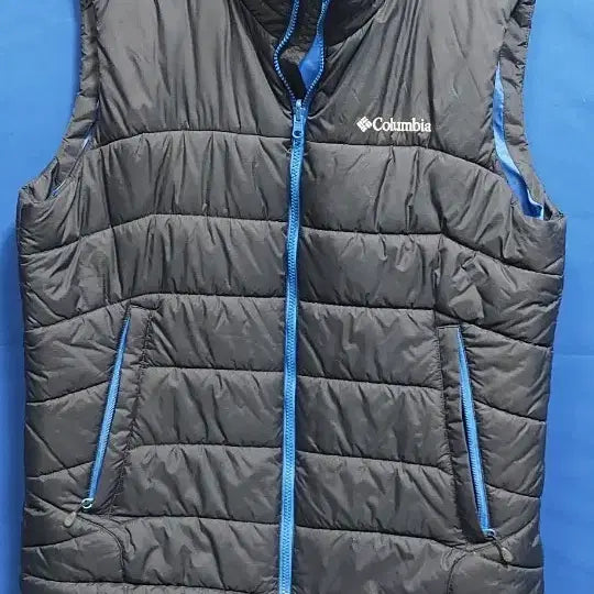 [BUNJANG] Columbia Puffer Vest Gray/Blue Size 100 / 컬럼비아 푸퍼 베스트 그레이 블루. 100