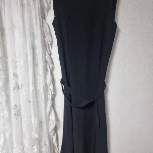 [BUNJANG] Time Black Belted Midi Dress / 타임 블랙 원피스 벨트