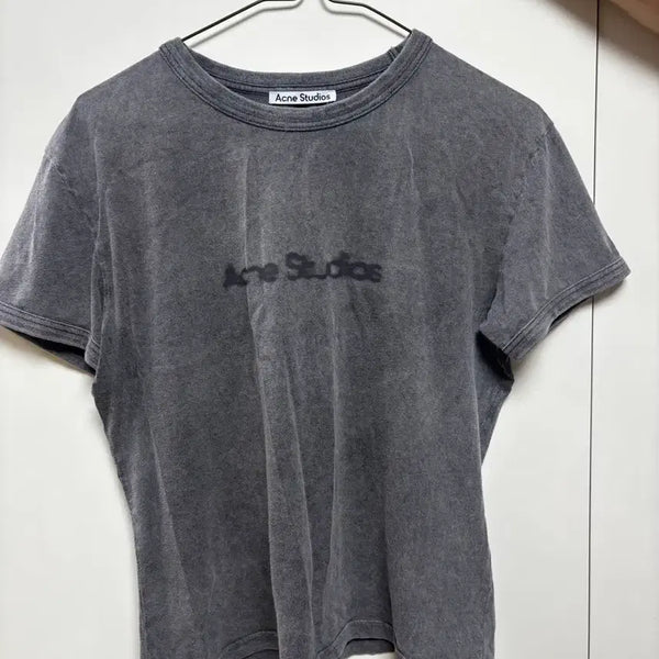 [BUNJANG] Acne Studios Fitted Fit Blå Konst Logo T-Shirt Women's L / 아크네스튜디오 피티드핏 블러드로고 여성L