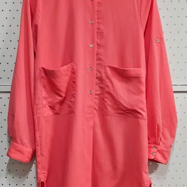 [BUNJANG] ZARA Long Sleeve Shirt Blouse Pink / ZARA 자라 롱 슬리브 블라우스  롤업 셔츠형 블라우스 핑크