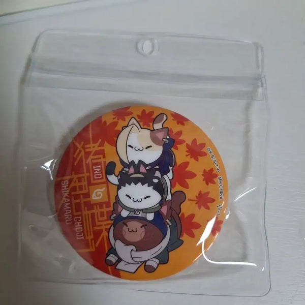 [BUNJANG] Megacats Nya-Ruto NaraShikaCho Metal Badge / 나루토 메가캣 캔뱃지 냐루토 시카마루 이노 쵸지