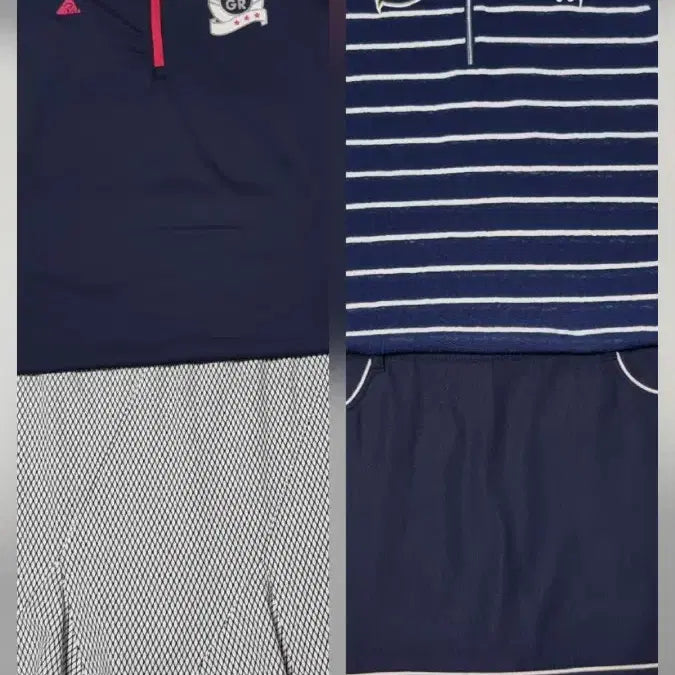 [BUNJANG] Greenjoy Navy Sleeveless Top & Torbiest Flare Skirt Set / 여성 골프 웨어