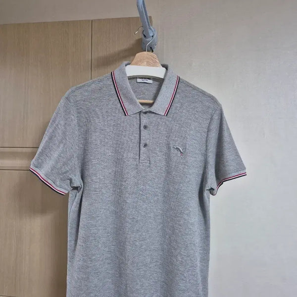[BUNJANG] Thom Browne Gray Short Sleeve Polo Shirt / 톰브라운 반팔 카라티 그레이