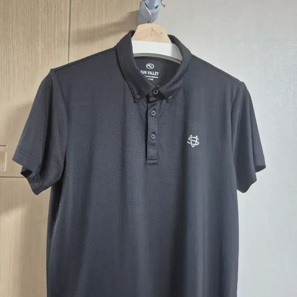 [BUNJANG] Sun Valley Short Sleeve Polo Shirt Black (Size 95) / 선 밸리 반팔 카라티 블랙(95)