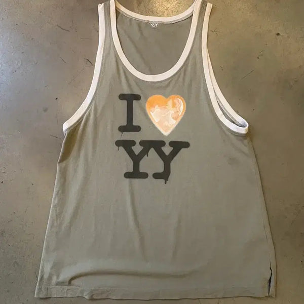 [BUNJANG] Open YY i love yy Tank Top / 오픈 와이와이 i love yy 나시