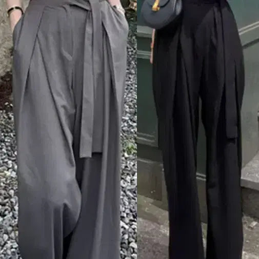 [BUNJANG] Summer Wide Slacks Trousers / 여름용 슬랙스 통 바지(모델피팅옷)