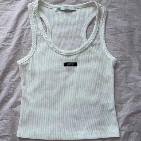 [BUNJANG] Bohemse Basic Sleeveless White / 보헴서 베이직 슬리브리스 화이트