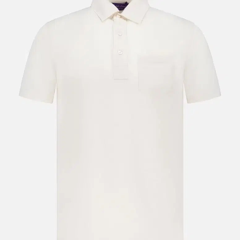 [BUNJANG] Ralph Lauren Purple Label Cotton Cashmere Pique Short Sleeve Polo Shirt - L / [L] 랄프 로렌 퍼플 라벨 코튼 캐시미어 피케 숏 슬리브 폴로 셔츠