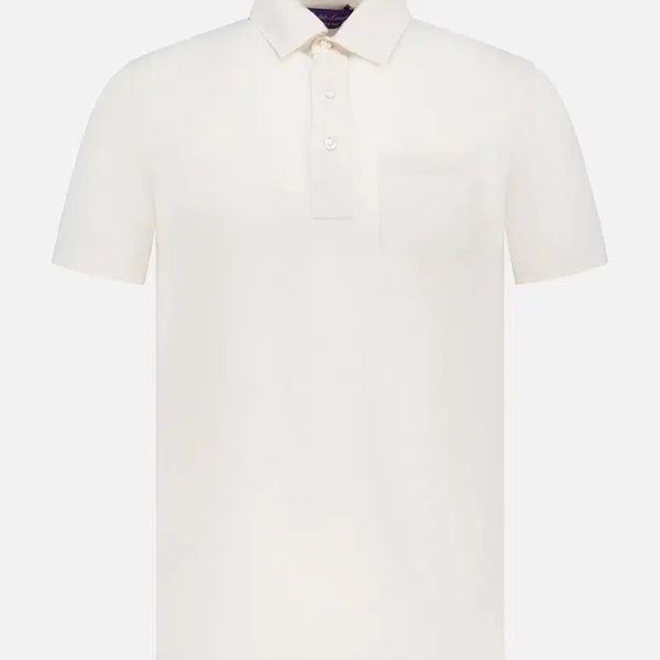 [BUNJANG] Ralph Lauren Purple Label Cotton Cashmere Pique Short Sleeve Polo Shirt - L / [L] 랄프 로렌 퍼플 라벨 코튼 캐시미어 피케 숏 슬리브 폴로 셔츠