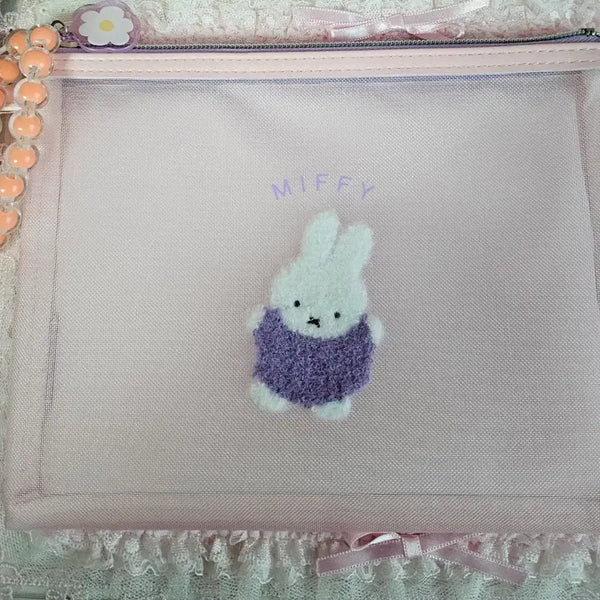 [BUNJANG] Miffy Beaded Mesh Pouch (Limited Edition, Japan) / (일본정품/한정판) 미피 비즈 시리즈 메쉬 파우치