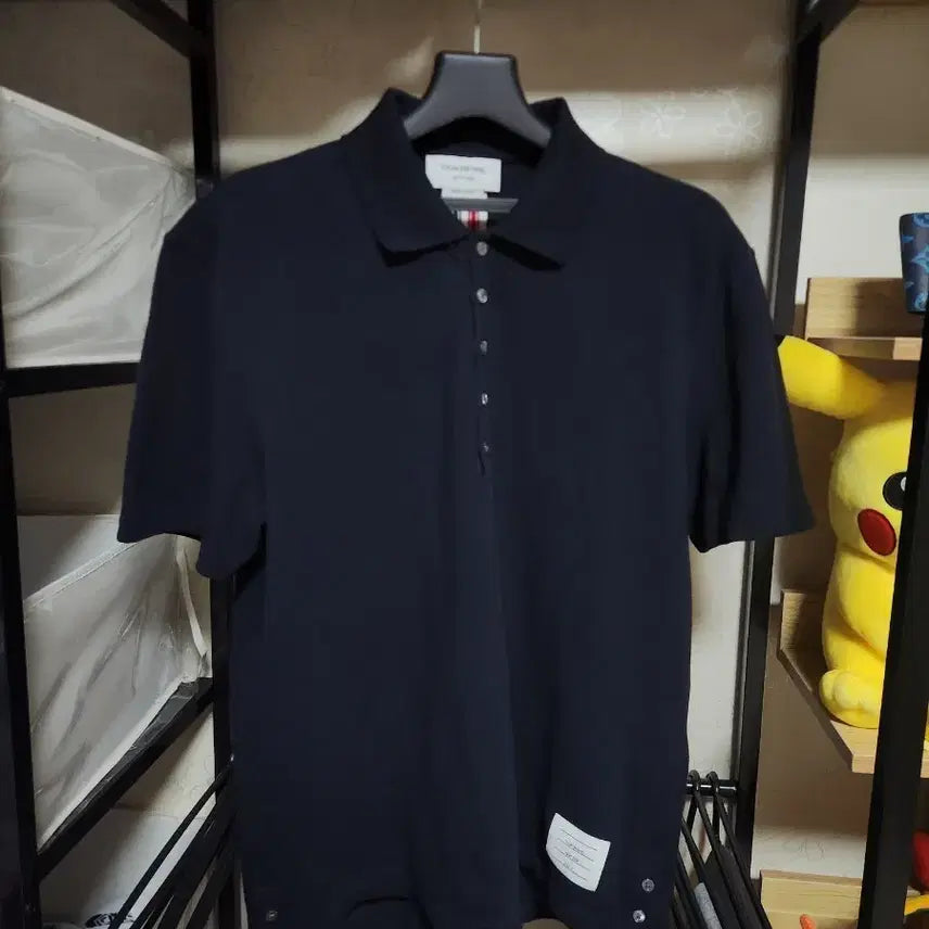 [BUNJANG] Thom Browne Back Tricolor Short Sleeve Polo Shirt Navy / 톰브라운 백삼선 네이비 반팔 카라티 pk