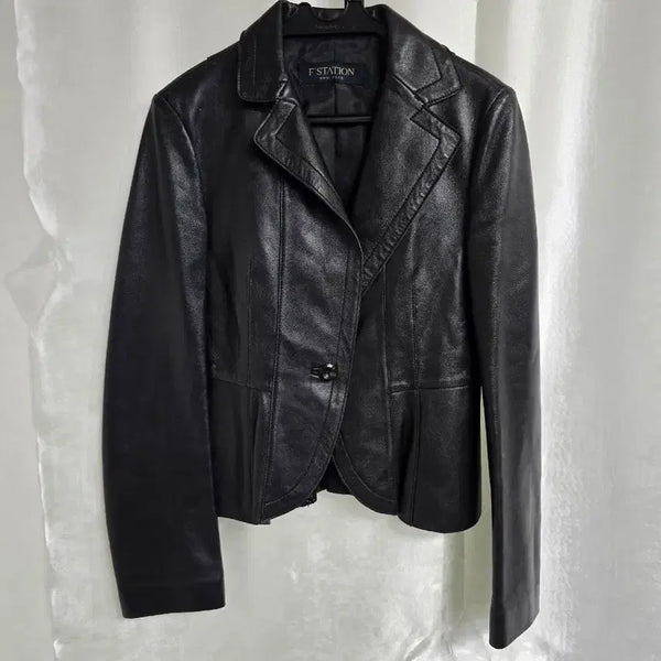 [BUNJANG] F' STATION Black Lambskin Leather Jacket / F' STATION 양가죽 자켓 블랙 (2287)