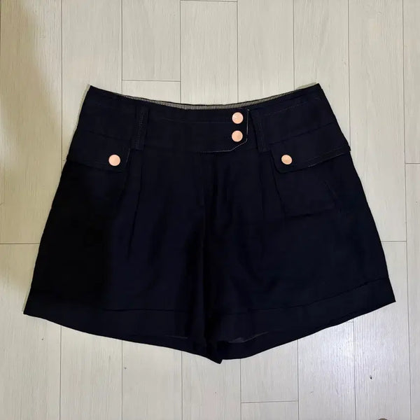 [BUNJANG] Satin Navy Shorts / 샤틴