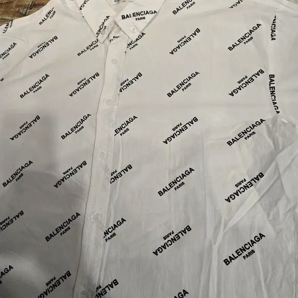 [BUNJANG] Balenciaga Logo Print Shirt White / 발렌시아가 로고 셔츠 화이트