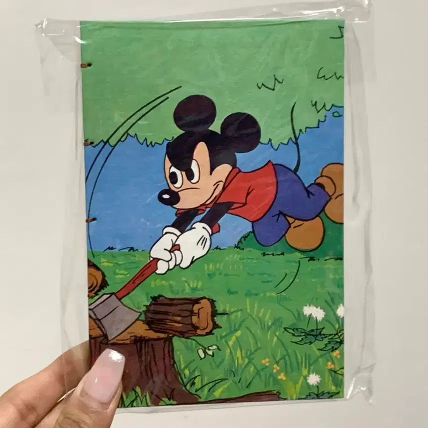 [BUNJANG] Disney Mickey Mouse & Donald Duck Coptic Binding Notebook / 디즈니 산책 미키마우스 도날드 덕 북바인딩 수첩 다이어리 무지 노트